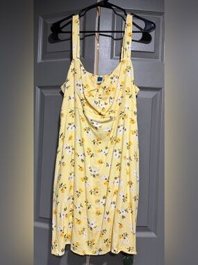 Old Navy Yellow Floral Cowl Neck Sundress